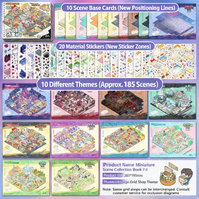 Large-sized Miniature Scene Collection Book 3D Scene Decoration Stickers Scene Book Set