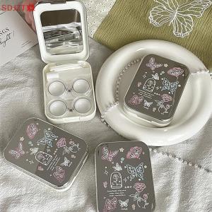 🚚【Local Express Delivery】🚚 Two Pack Contact Lens Case For Girls Portable Mini Contact Lens Box Contact Lens Container Soak Storage Kit
