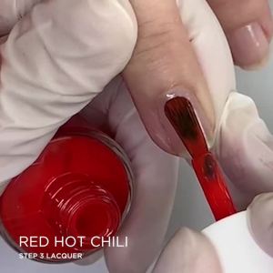 Dazzle Dry Nail Lacquer Step 3 – Red Hot Chili (0.5 fl oz)    A Bright Orangey Red · Full Coverage · Cream Finish · Quick-Dry