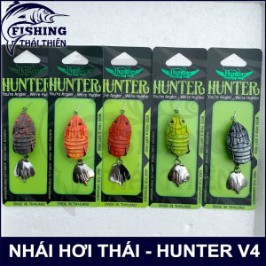 [HCM]Mồi Nhái Giả Câu Cá Lóc Cá Chẽm Cá Mú Nhái Hơi Thái Hunter V4 Loại Mềm Cực Nhạy