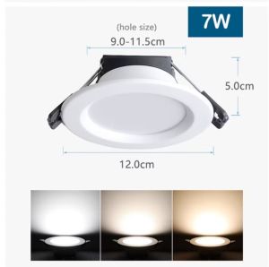 Ultra Thin LED Ceiling Light Pin Lights TriColor Downlight Recessed Panel Lights