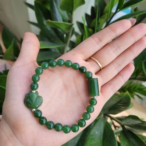 B232 - Vòng Ngọc Bích 8li mix lu thống Ngọc Bích bi bạc ko kén mệnh - Phong Thủy TUDO