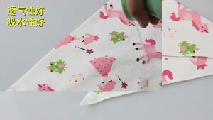 elegantstunning Baby Triangle Scarf Cotton Double-deck Snap-button Printed Baby Saliva Towel Random