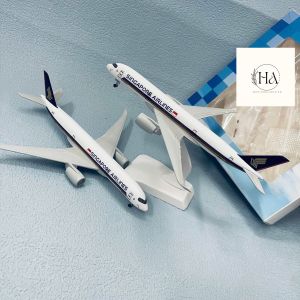 Mô hình trưng bày máy bay Airbus A350-900 Singapore Airlines bánh xe liền thân _ Hợp Kim Cao Cấp