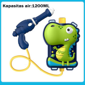MEKANSM Mainan Backpack Water Gun DINO / Giraffe Jerapah Mainan Pistol Air Tas Ransel Jerapah