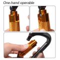 30KN / 3000Kg Aluminum Locking Climbing Carabiner D Shape Auto-Locking Carabiner Hook Twist Lock Carabiner Clips for Climbing and Rappelling. 