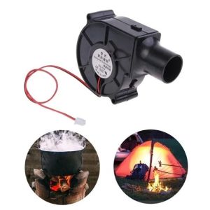 Quạt Thổi Khí Ngoài Trời 75x75x30mm Điện DC 12V 0.3A 2500R Ống Dẫn Khí 27mm Chuyên Dùng Cho Bếp Nướng Lò Than
