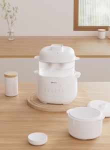 [New Arrival] Simplus Nồi hầm điện Nồi hầm 1L Hầm cách thủy Menu cài sẵn thông minh Nấu súp nấu cháo hấp trứng Thực phẩm ăn dặm cho bé  DDGU001