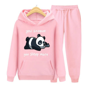 YMF - Setelan Sweater Hoodie Panda Sleep Snooze | Anak-Remaja ( SET Hoodie - Panda Sleep Snooze )®