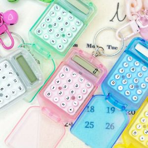 Portable Mini Flip Calculator Hanging Pendant Keychain Keyring Key Holder Gift with Key Ring Office