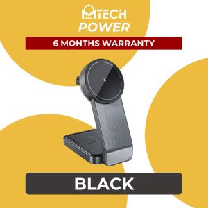 MTech MagTri 3-in-1 Magnetic Wireless Charger for Smartphones Wireless Earbuds and Smartwatches