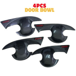 PERODUA ARUZ 4 PCS DOOR BOWL COVER CARBON ACCESSORIES GLOSSY EFFECT
