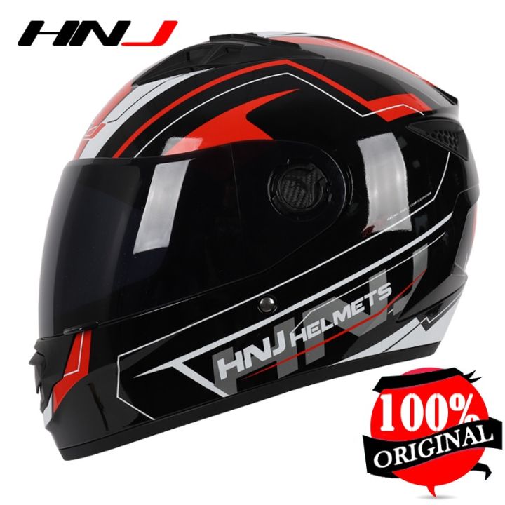 HNJ Helmet Murah Motor Malaysia Motorcycle Full Face Topi