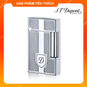 Bật Lửa Hộp Quẹt Dupont Ô Vuông  D144D Màu Đen - Dùng Gas Đá Cao Cấp