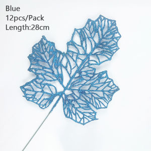 GD Christmas 12pcs Christmas Tree Decoration Leaves Maple Christmas Tree Leaves Artificial Flower Decoration