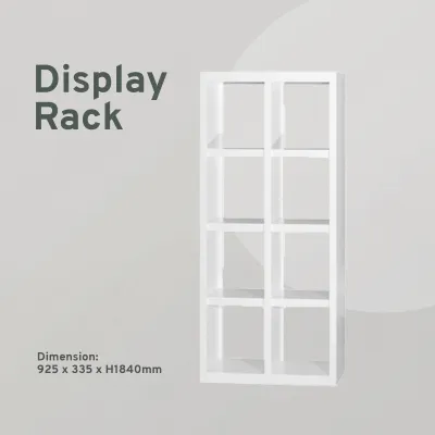 DISPLAY RACK / WHITE WOODEN BOOKSHELF / SOLID WOOD DISPLAY RACK / OPEN SHELF / STORAGE RACK / SOLID WOOD BOOKCASE / DIVIDER