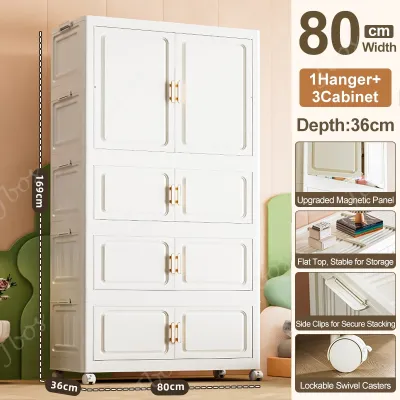 Jbos 70-90CM Megabox Wardrobe Cabinet For Clothes Foldable Adult Clothes Organizer Cabinet Storage
