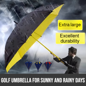 【Ten-Level Typhoon Resistant】Golf Umbrella For Sunny And Rainy Days Long Handle Umbrella Extra Large Travel Umbrella Ribs Sunshade Lotus Effect
