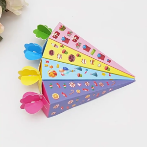 50Count Paper School Cones Party Boxes for Birthday Party Celebration Candy Packing Giftbag School Cones Party Supply