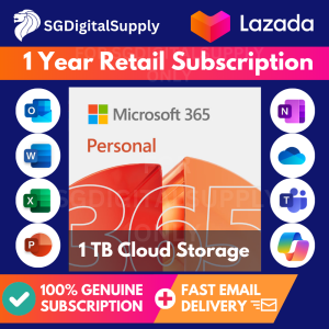 Microsoft 365 Personal | 1 Year Retail Subscription | 1 TB OneDrive | Windows/Mac/iOS/Android | Digital Code