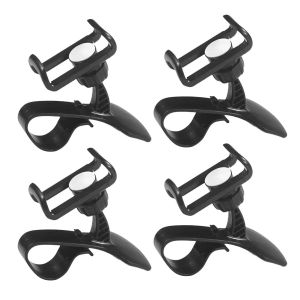 Hislaves Car Mobile Phone Stand Holder 360-degree Rotation Phone Mount GPS Navigation Bracket Universal Spherical Adjustment Clip-on Phone Mount