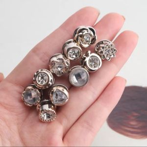 SHOPHOME - Bros Baju Aksesoris Wanita Mewah Kekinian Pin Mini Hijab Jilbab Dagu Terbaru 10 Pcs BRS01