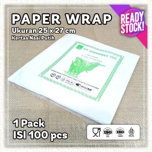 Kertas Nasi Putih KFC MCD Ukuran 25x27 Anti Lengket Anti Minyak Bungkus Burger Food Grade