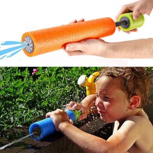 Water Launcher Kids Summer EVA Foam Squirt Beach Toys Spray Water Toy Children Outdoor Games Cannon Shoot Toy Gift (Random Color)