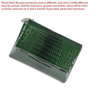 Royal Bagger hoạ tiết cá sấu Ví ngắn cho phụ nữ da bò thật Ví Gấp Ba đồ đựng Thẻ Ví Tiền xu cổ điển 1491