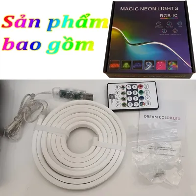 【HCM/24H】Đèn NEON FLEX Dây đèn led đuổi ARGBtrang trí tường phòng ngủ decor phòng khách