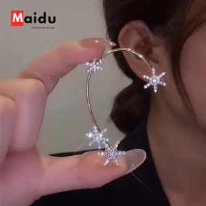 Maidu Khuyên Tai Kẹp Xương Tai Bông Tuyết Cá Tính Cho Nữ Khuyên Tai Không Xỏ Khuyên