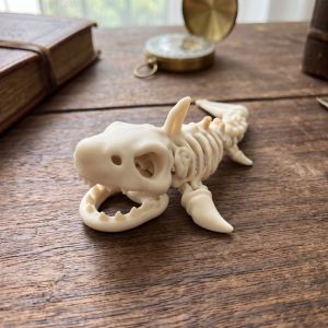 MZRTNZ 3D Printed Shark Skeleton Figure Fully Jointed Movable Shark Articulated Ornament Aquarium Decor Spooky Shark Skeleton Ornament Halloween