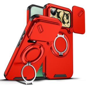 Slide Camera Shockproof Armor Phone Case For Xiaomi 17 Pro Max Mi17 17Pro Mi 17 5G Magne Ring Stand Back Cover