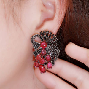 SEQUITO Unique Design Crystal Water Drop Tassel Flower Earrings Vintage Lady Exquisite CZ Jewelry Gift SE376
