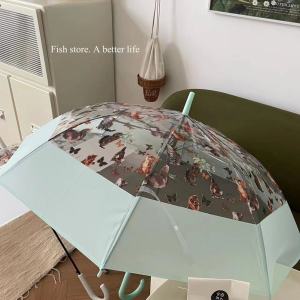 [READY STOCK] Cat Design Umbrella Windproof Outdoor Umbrella Handle | Payung Kucing | 猫咪造型雨伞 防风户外伞
