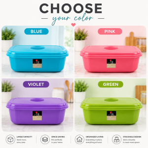 Food Storage Container with Lid BPA Free Kitchen Organizer Refrigerator Food Keeper Storage Box
