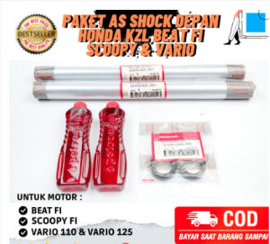 Paket As Shock Sok Breaker Depan KZL Honda Beat fi Scoopy fi Vario 110 & Vario 125 51410-KZL-AO1