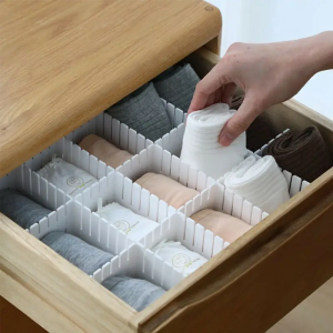 เม็ดมีดลิ้นชัก DIY 5/10 ชิ้น ออแกไนเซอร์สำหรับช่องกระดาน ชั้นวางของในบ้าน เครื่องมือประหยัดพื้นที่