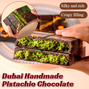【Unique to Dubai】Dubai Pistachio Hazelnut Chocolate 100% Pure Chocolate Natural No Additive Handmade Chocolate迪拜巧克力