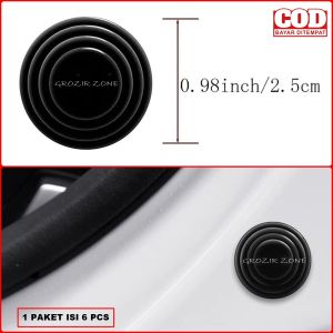 Isi 6pcs Karet Peredam Suara Pintu Mobil Bantalan Pelindung Meredam Getaran Pintu Universal GZ