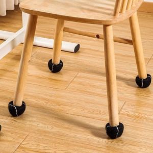 SJJL 4Pcs Tennis Shape Chair Table Leg Covers Anti-noise Wear Resistant Furniture Leg Cover Enduring Protective Sleeve Floor Protective Pad Home Use