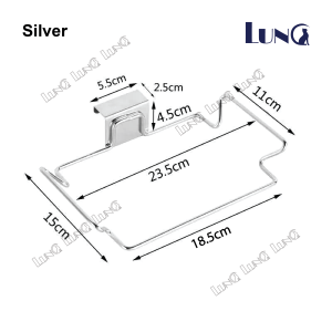 Trash Bag Holder For Kitchen Cabinet Doors and Cupboards Stainless Steel Collapsible Trash Holder