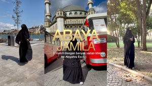 Abaya Gamis Syari Jamila Jetblack Alsyahra Exclusive