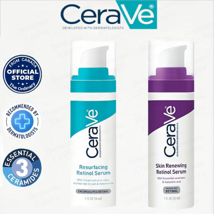 CeraVe Skin Renewing Retinol Serum Brightening Anti Aging Serum Gentle Moisture Face Essence