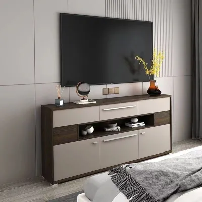 [CozyNest ]Storage Cabinet Ultra Narrow TV Cabinet Luxurious Modern Style TV Console Simple Bedroom