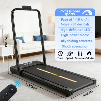 Flashfish Treadmill Foldable Electric Portable Walking Pad 1-10KM/H LED Display Home Fitness Compact Design