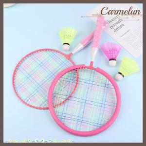 [Carmelun] Children Lightweight Badminton Rackets Family Game Toy Double Racquet Set Comes With Carrying Backpack Kids Equipment