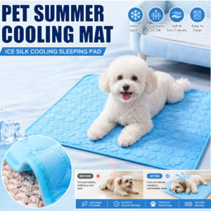 Dog Cat Cooling Mat Pet Cooling Pad Summer Ice Silk Mat Sofa Protector Floor Mat Breathable Non Slip Pet Bed