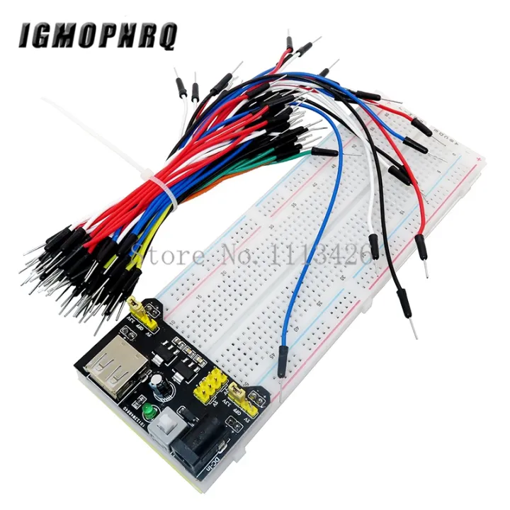 โมดูลพลังงานเบรดบอร์ด MB102 + MB-102 830คะแนนชุดบอร์ดสำหรับ Arduino ขนม ...
