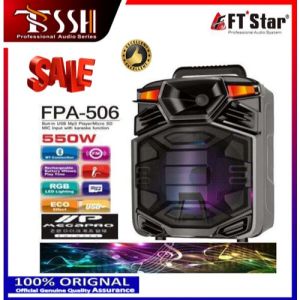 FTStar FPA-506 Portable Trolley Speaker 6.5  w/ Bluetooth